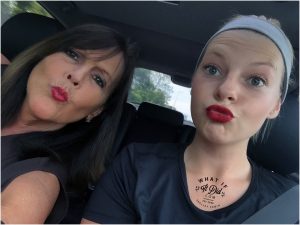 red teeth lipstick