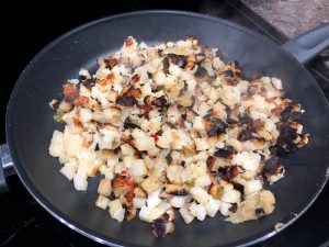 burnt potatoes