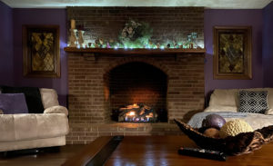 mantle is decorated