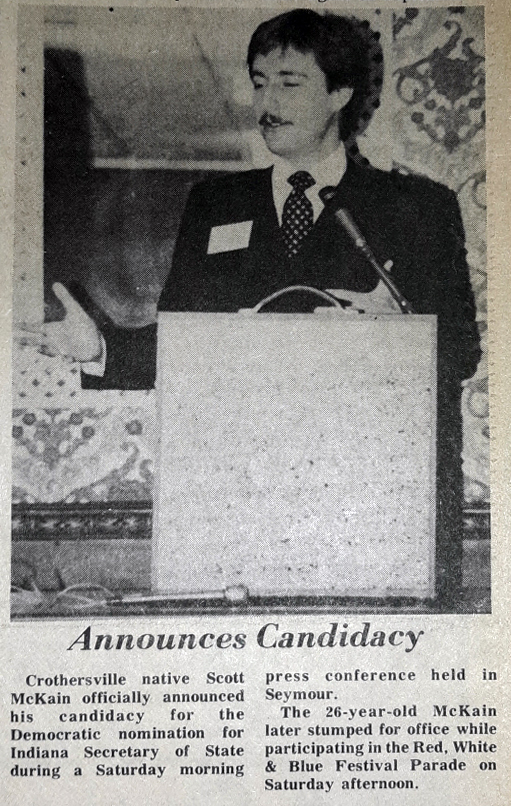 McKain announces candidacy in 1981