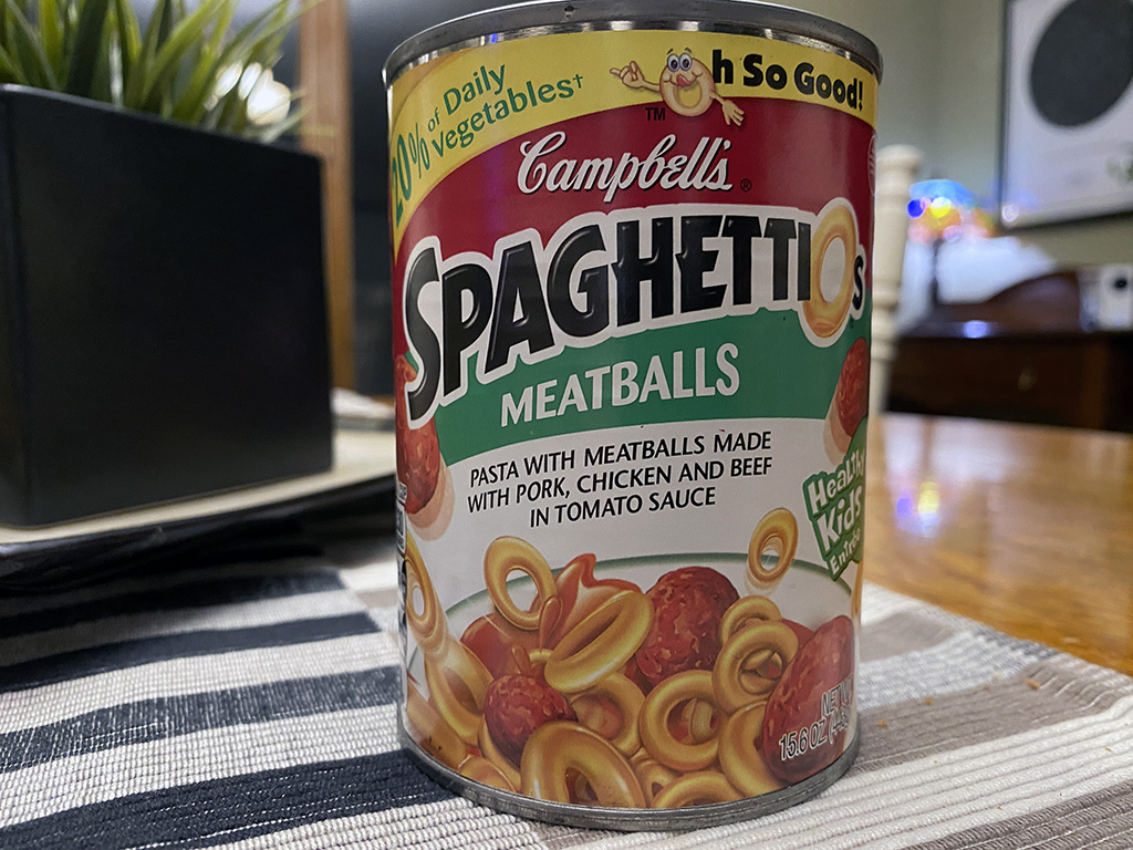 can of spaghetti o's