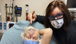 mom is injured