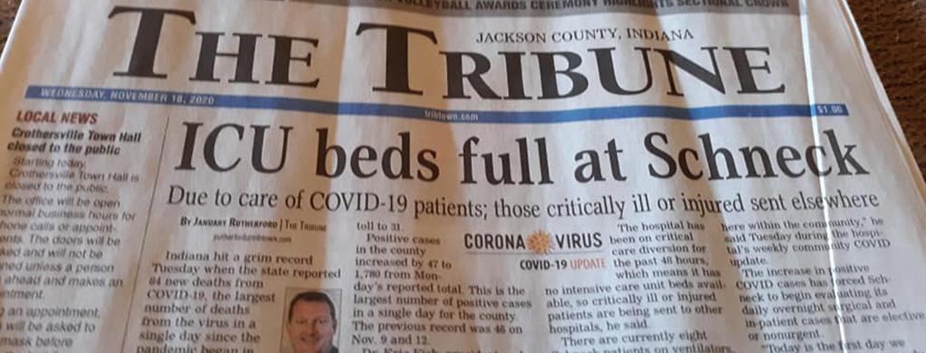 Hospitals are spilling over.