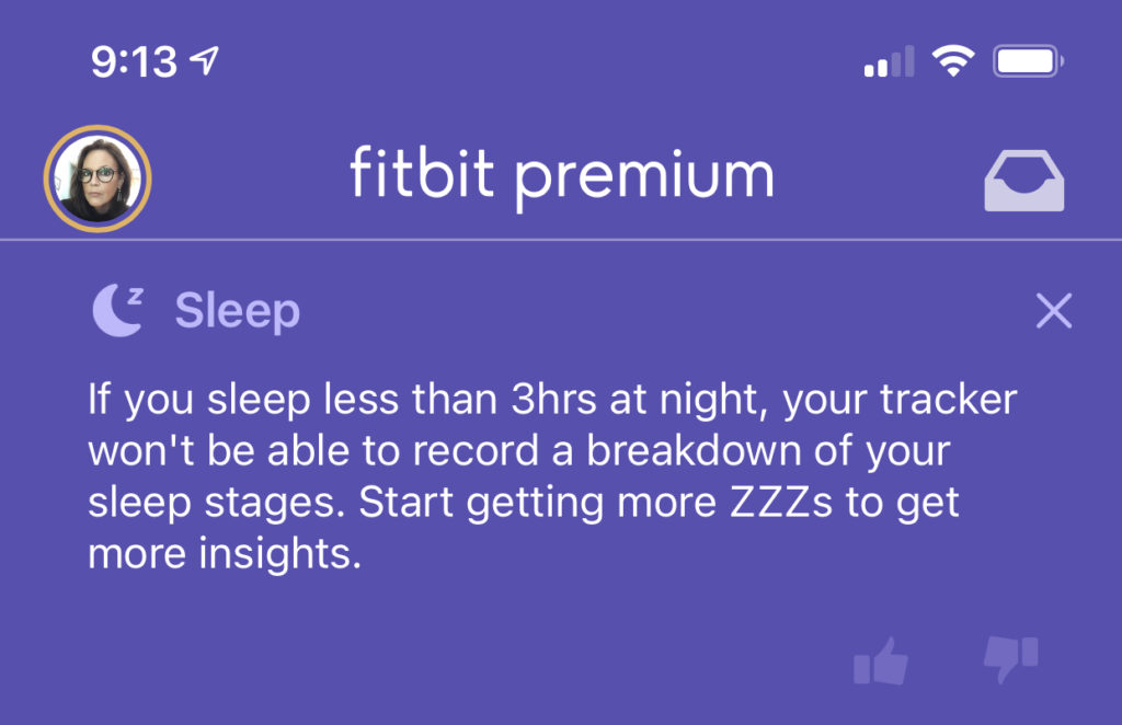 fitbit sleep stats