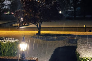 I mowed in shorts in the afternoon and then watched it snow - it's called smowing