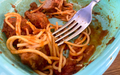 spaghetti for breakfast to celebrate