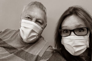 masked up
