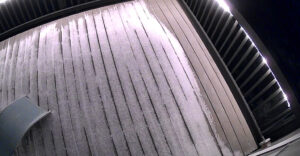 a little snow on a deck
