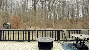 sunny warm day in February in Indiana