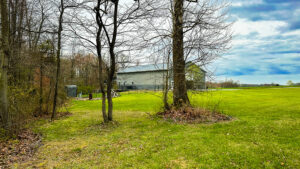 barndo on spring day with grass mowed