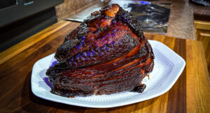 smoked cherry glazed ham