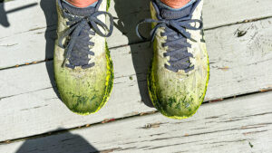 shoes after mowing