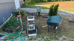 side yard landscaping project