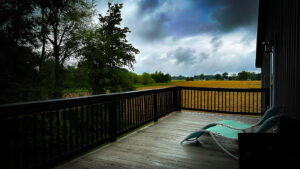 rainy spring day in rural Indiana