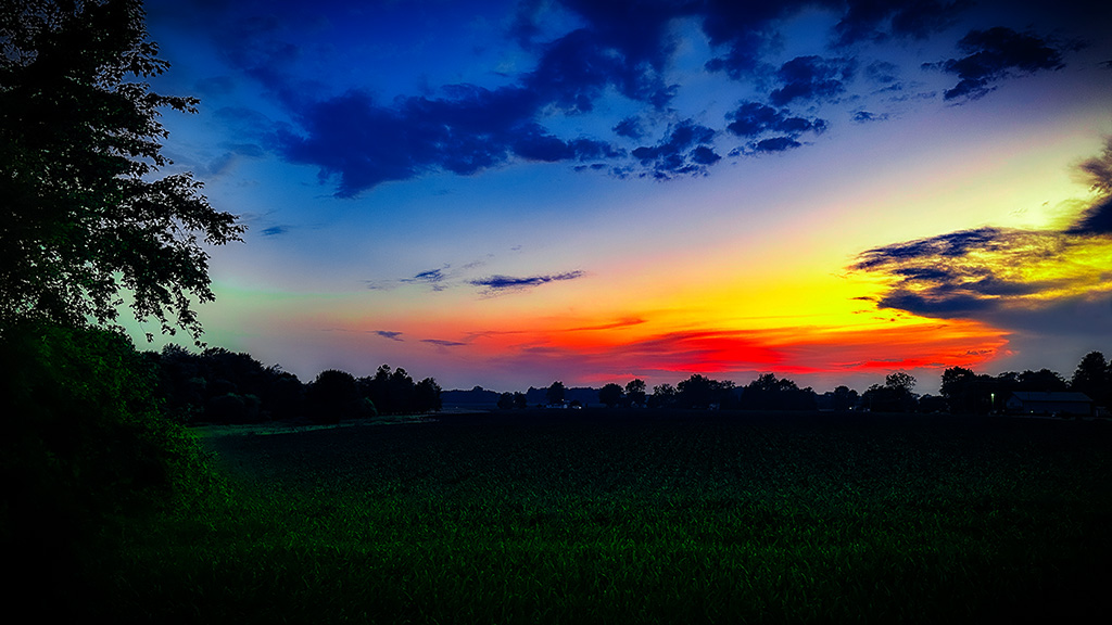 summer night sky in Indiana