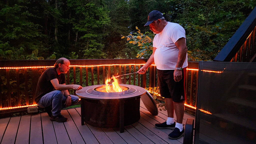 roasting hotdogs in summer