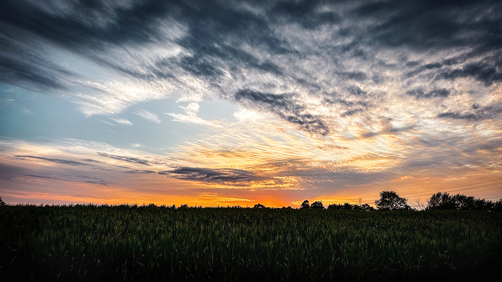 Indiana sunset in August