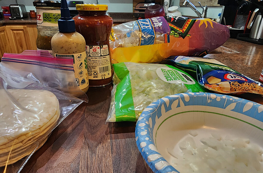 baked mini penne pasta with red sauce… nope — tacos