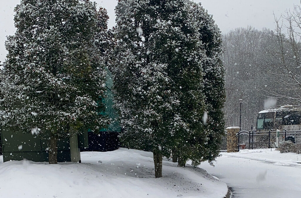 snow totals in Sevierville, Fort Wayne, Rising Sun & Crothersville