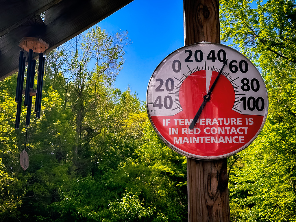 thermometer says it's cool