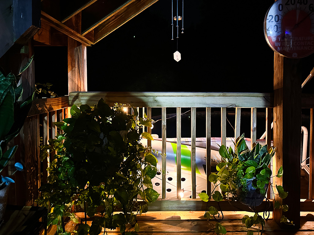 outside at night in rural Indiana