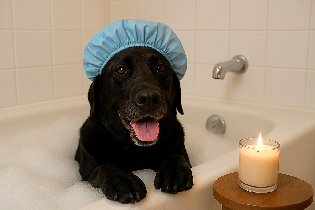 AI Merida taking a bath