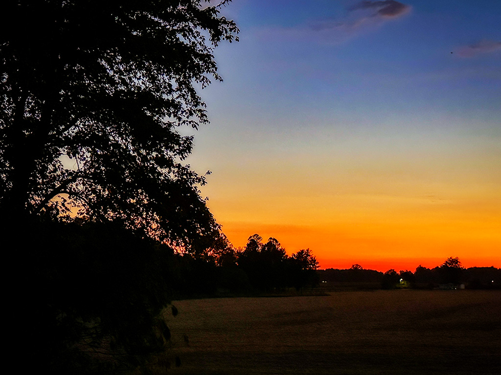 rural fall sunset