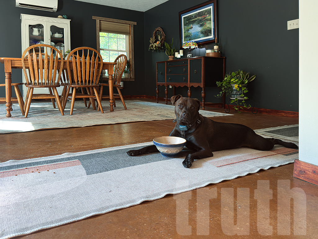 Hugo eating breakfast