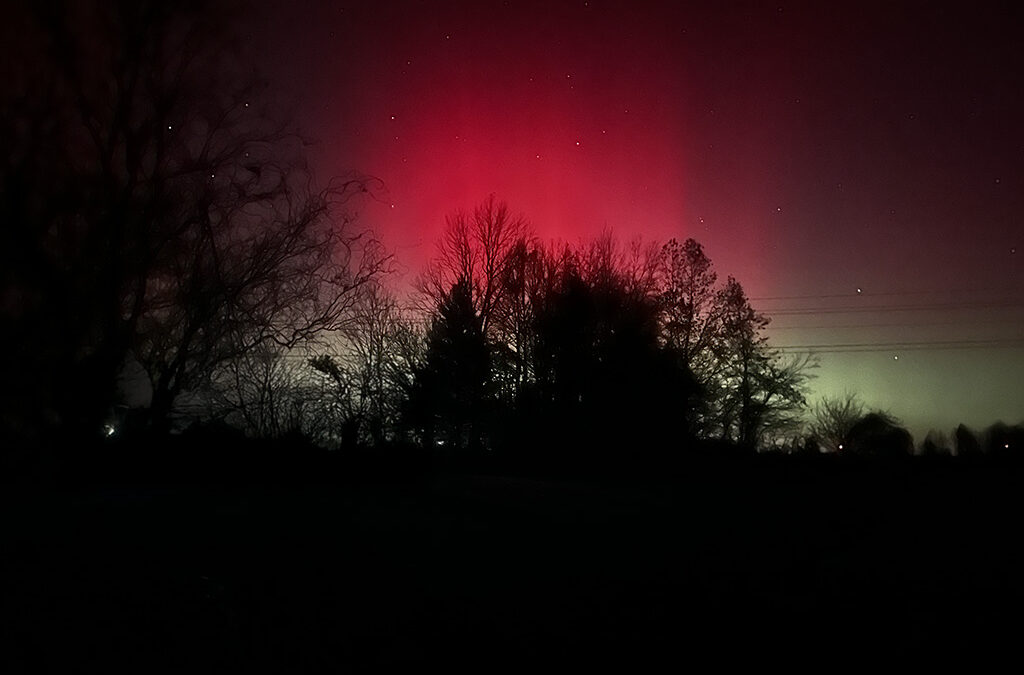 we braved chilly air for photos of northern lights