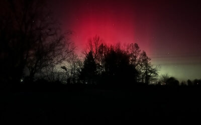 we braved chilly air for photos of northern lights