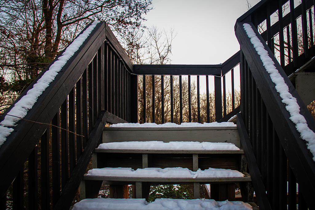 outside photo of deck steps