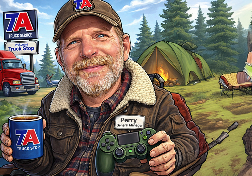 AI caricature of Perry