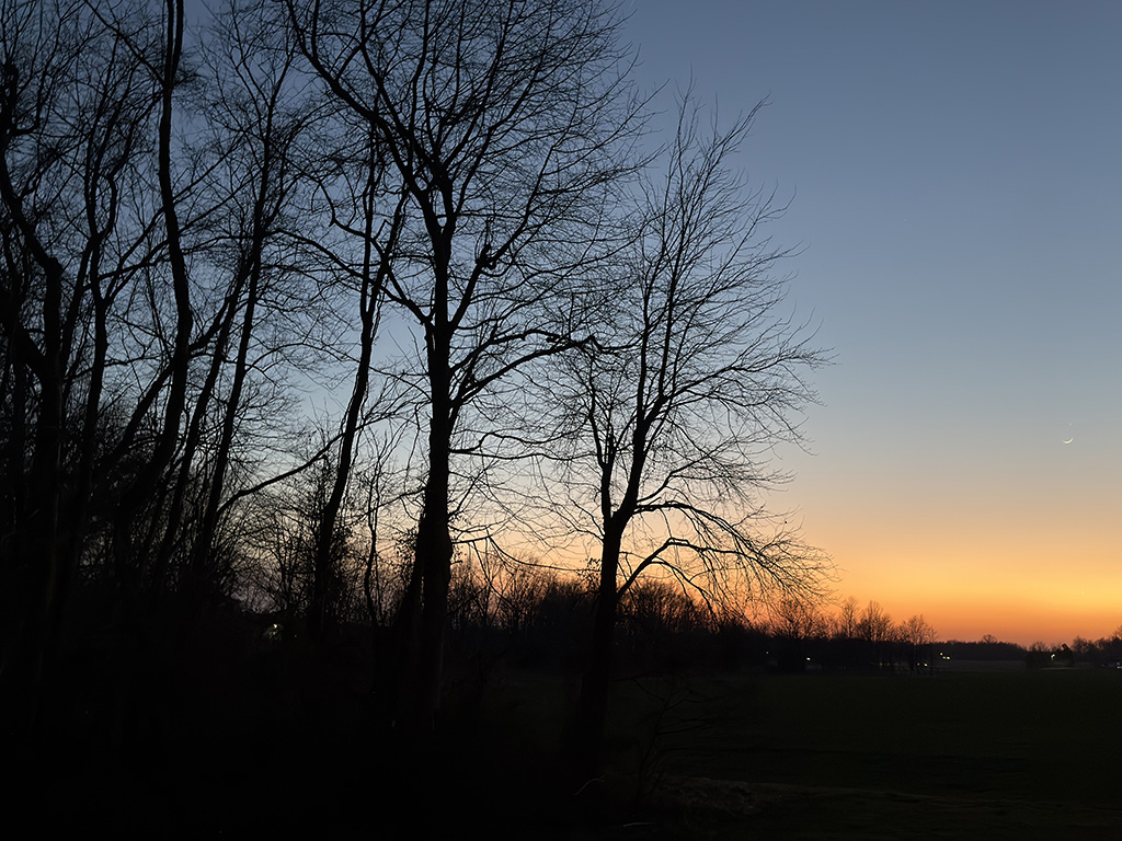 rural sunset in indiana