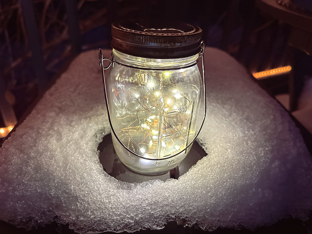 light in snow