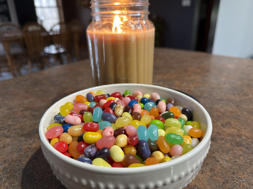 jelly beans and candles
