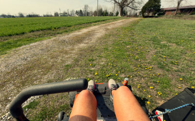 first mow of 2026 at the barndo in southern Indiana