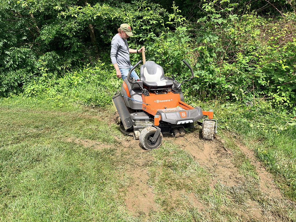 lawnmower stuck again