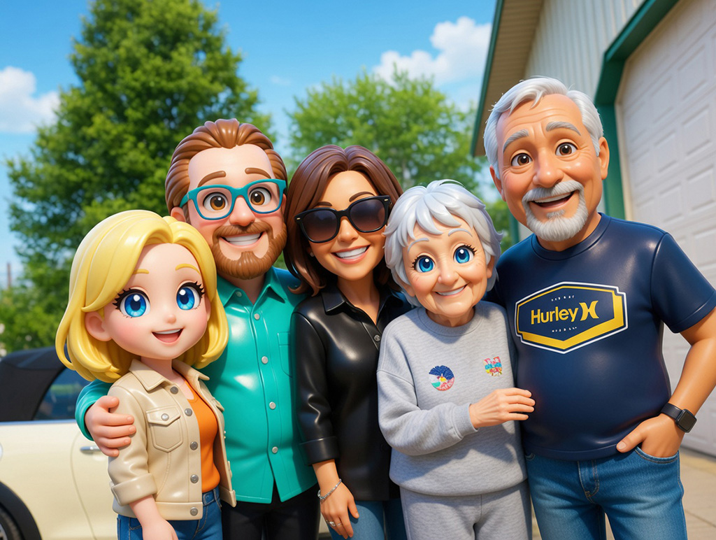 Grok family cartoon