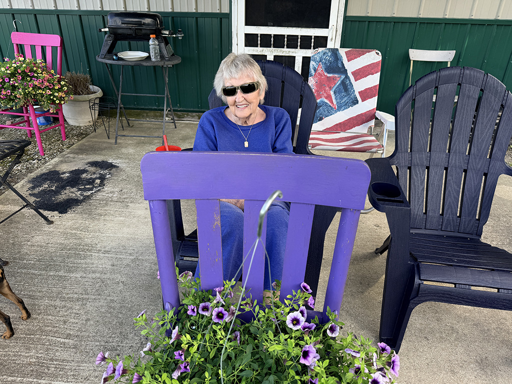 Mom & her flowers