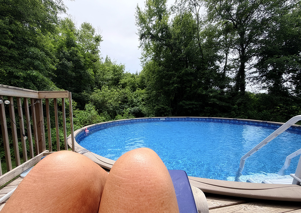 poolside in spring