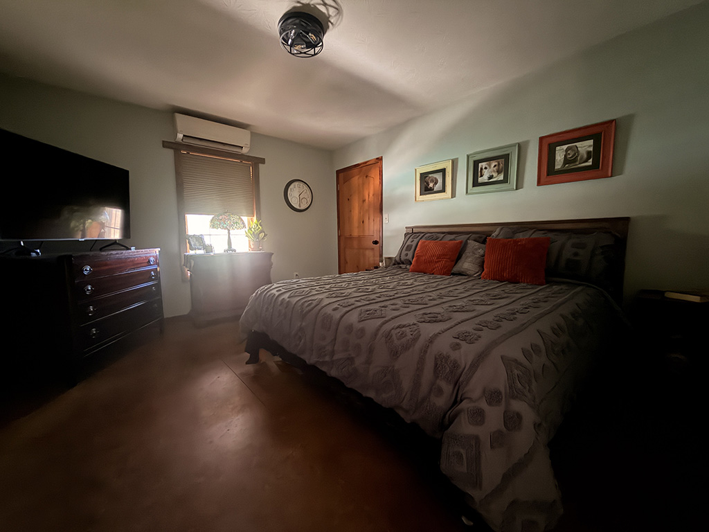 main bedroom at the barndo
