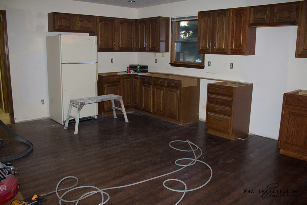 kitchen flooring is almost there